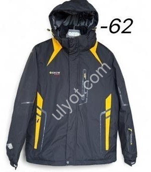 КУРТКА ТЕРМО (M-3XL) ЧОРНИЙ+ЖОВТИЙ 25056-62
