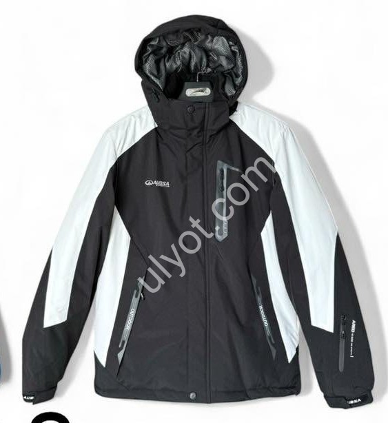 КУРТКА ТЕРМО (M-3XL) ЧЕРНЫЙ+БЕЛЫЙ 25066
