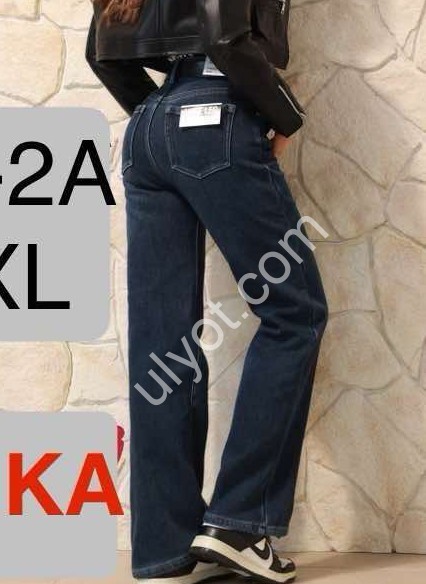 ДЖИНСЫ M.SARA (S-2XL) БАЙКА Т.СИНИЙ 2967-2A