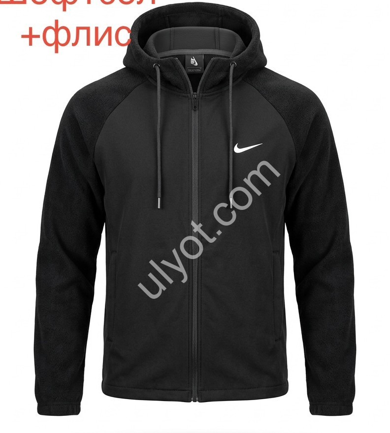 ХУДИ N02 (46-54) ФЛИС ЧЕРНЫЙ 