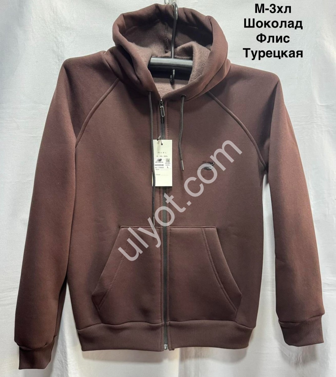 КОФТА NB02 (M-3XL) ФЛИС ШОКОЛАД 