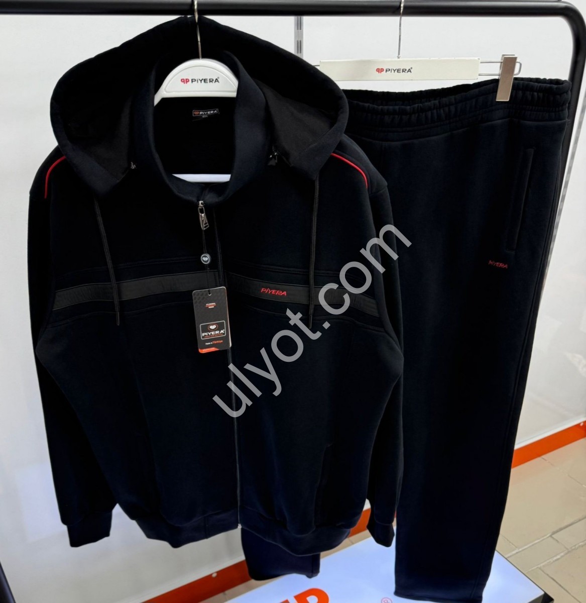 СПОРТ. КОСТЮМ ПИЕРА (6XL-8XL) БАЙКА ПРЯМОЙ ЧЕРНЫЙ 5212