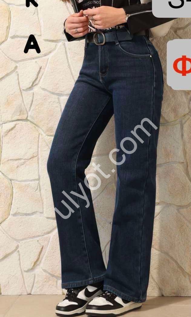 ДЖИНСЫ M.SARA (S-2XL) ФЛИС Т.СИНИЙ 5967-2A