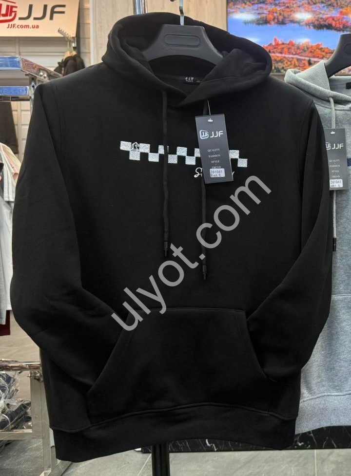 ХУДИ JJF (L-3XL) МИКРОМЕХ ЧЕРНЫЙ 261041