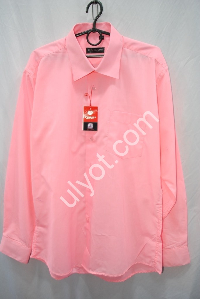 РУБАШКА ОДНОТОН (M-3XL) КОРАЛЛОВЫЙ 