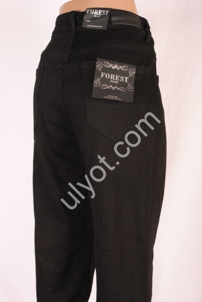 Фото 1 ДЖИНСЫ FOREST JEANS (28-33) ЧЕРНЫЙ БАЙКА 135