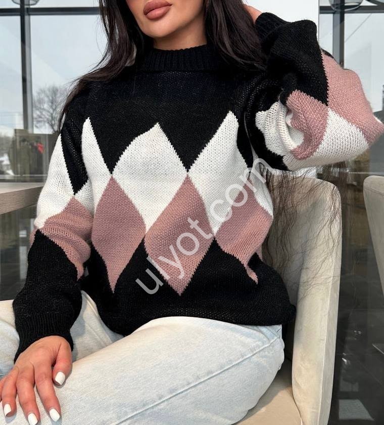 СВІТЕР (ONE SIZE 44-50) ЧОРНИЙ 5045