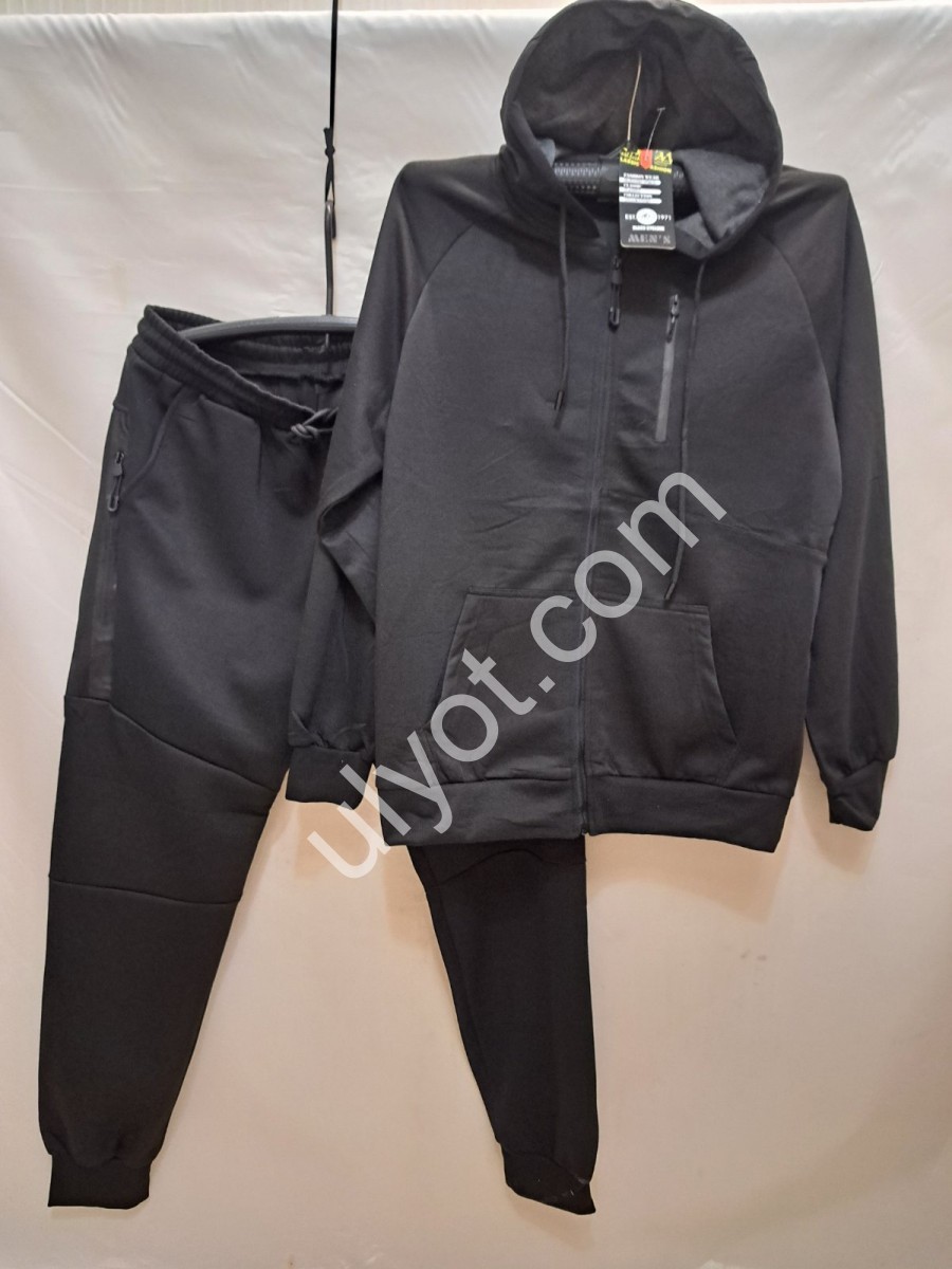 СПОРТ.КОСТЮМ (3XL-7XL) МАНЖЕТ ЧОРНИЙ 2367