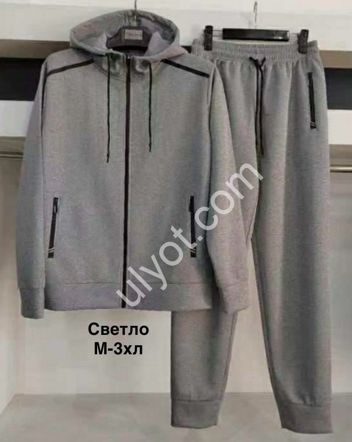 СПОРТ.КОСТЮМ (M-3XL) МАНЖЕТ СВ.СІРИЙ 2366