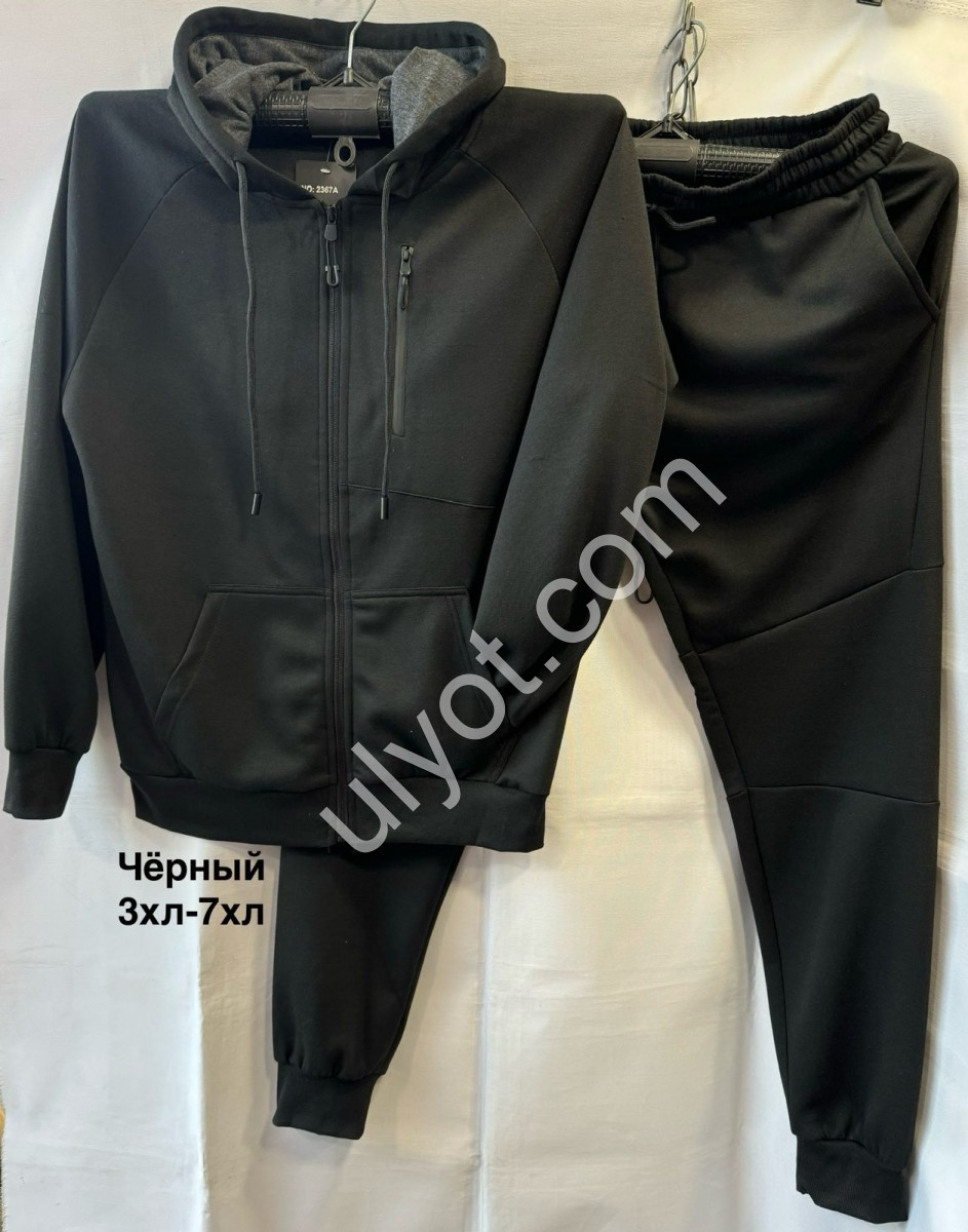 СПОРТ.КОСТЮМ (3XL-7XL) МАНЖЕТ ЧОРНИЙ 2367В