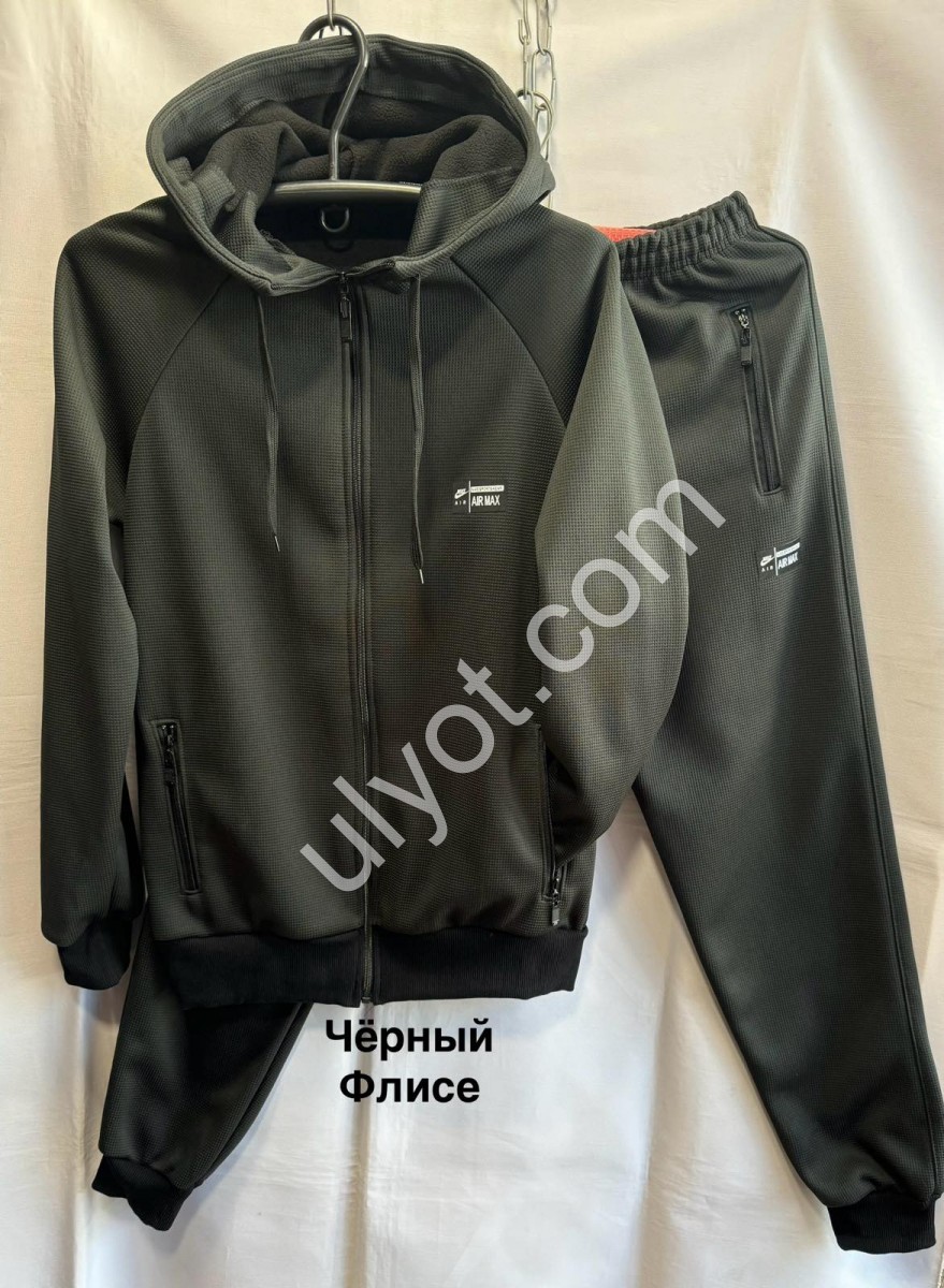 СПОРТ.КОСТЮМ N02 (46-54) МАНЖЕТ ЧОРНИЙ ФЛІС