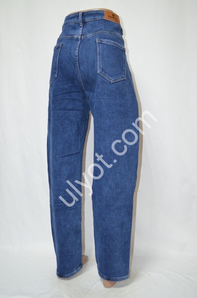 Фото 3 ДЖИНСИ FOREST JEANS (32-42) СИНІЙ ФЛІС 3700