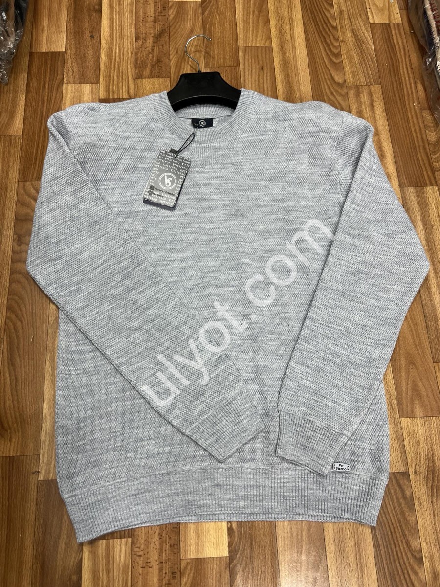 СВИТЕР VIP STENDO (L-2XL) СЕРЫЙ 68414