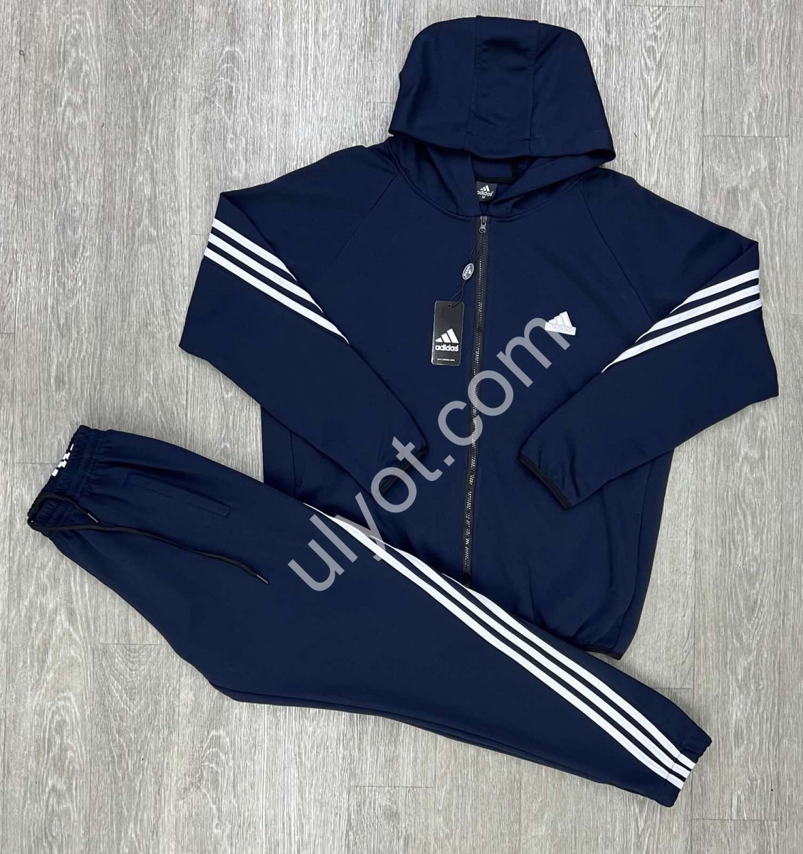 СПОРТ. КОСТЮМ A01 (M-3XL) МАНЖЕТ Т.СИНІЙ 251
