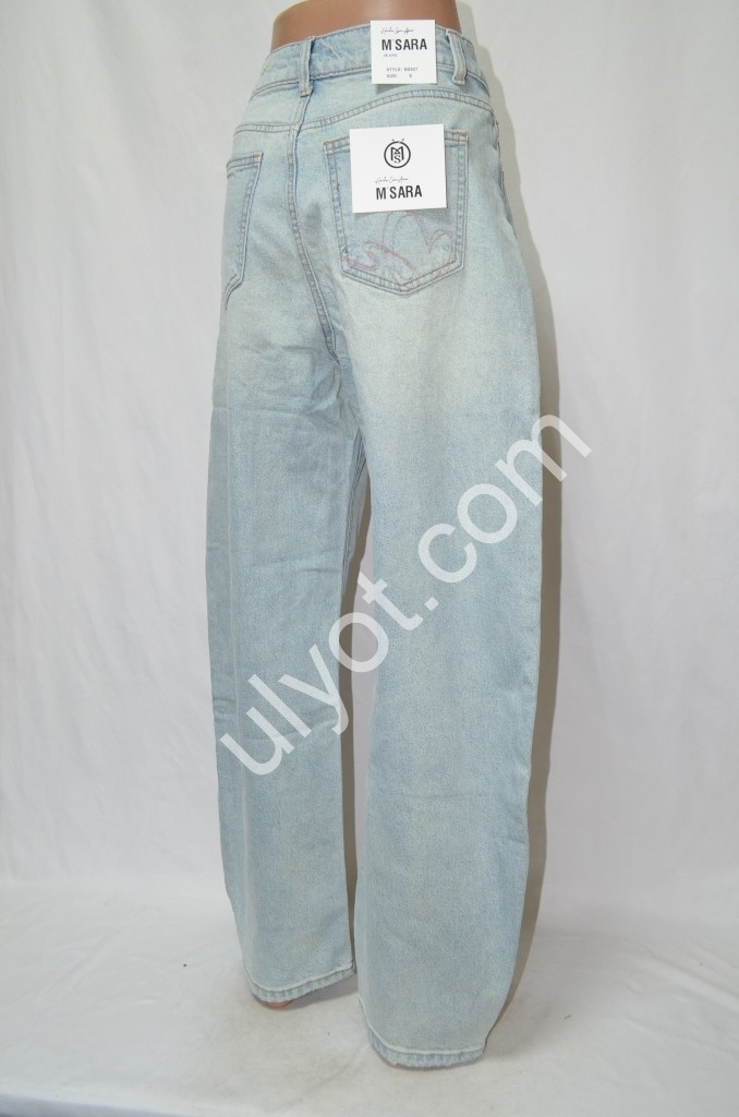 Фото 3 ДЖИНСЫ M.SARA (XS-XL) ГОЛУБОЙ 927