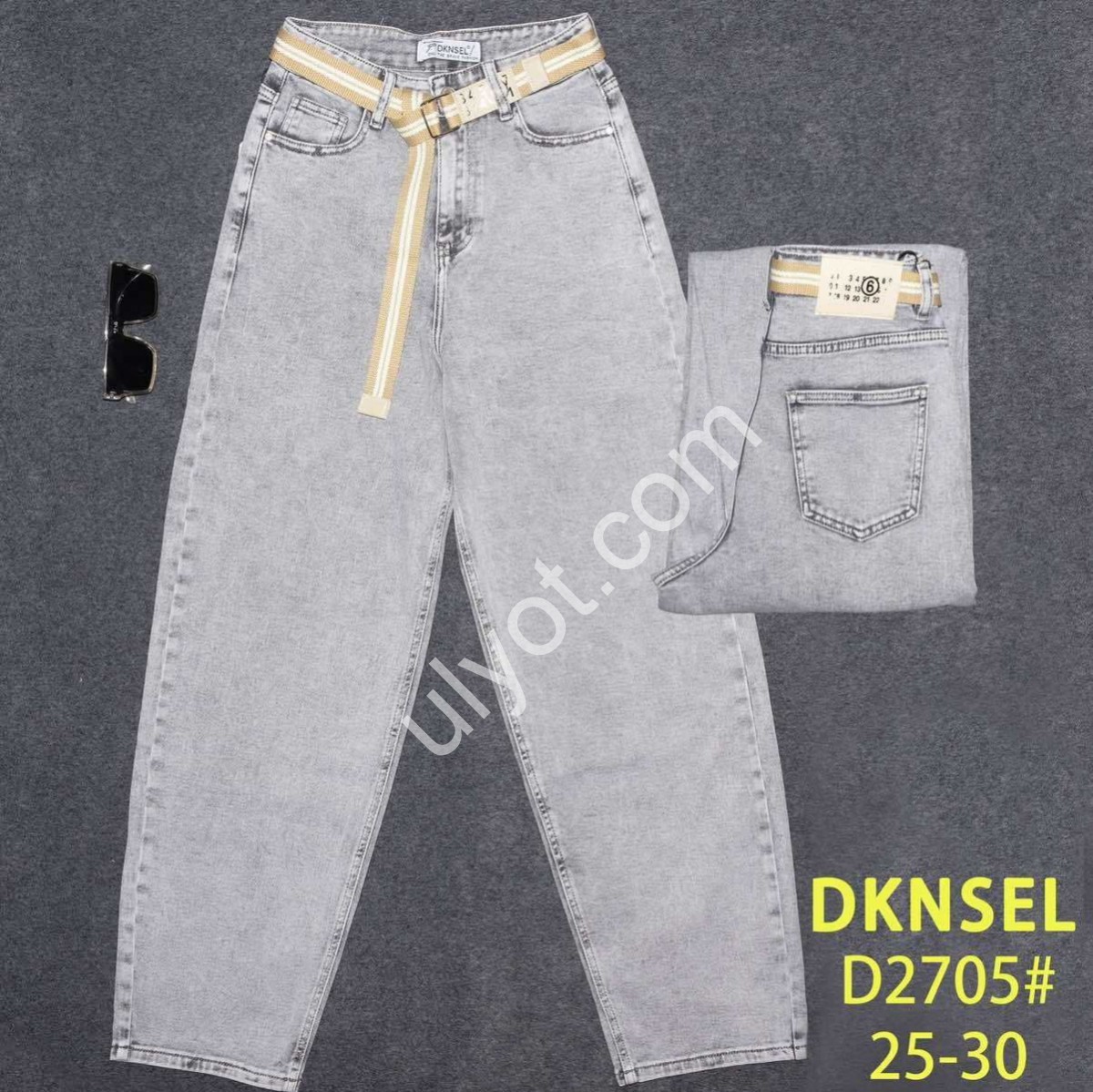 ДЖИНСЫ DKNSEL (25-30) СВ.СЕРЫЙ 2705