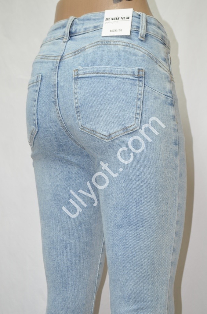 ДЖИНСЫ DENIM NEW (25-30) СВ.ГОЛУБОЙ 589