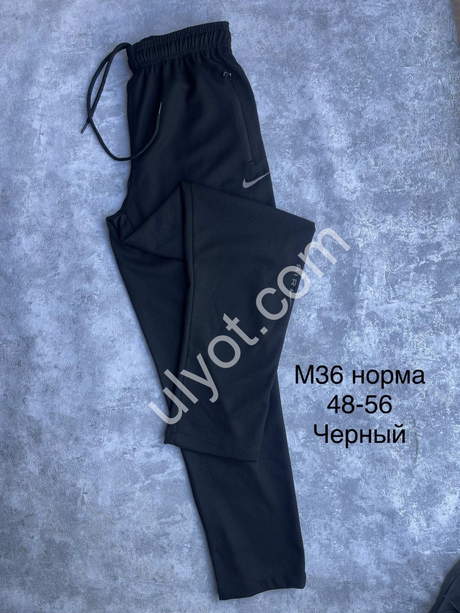 СПОРТ.ШТАНЫ N02 (48-56) ПРЯМОЙ ЧЕРНЫЙ M36