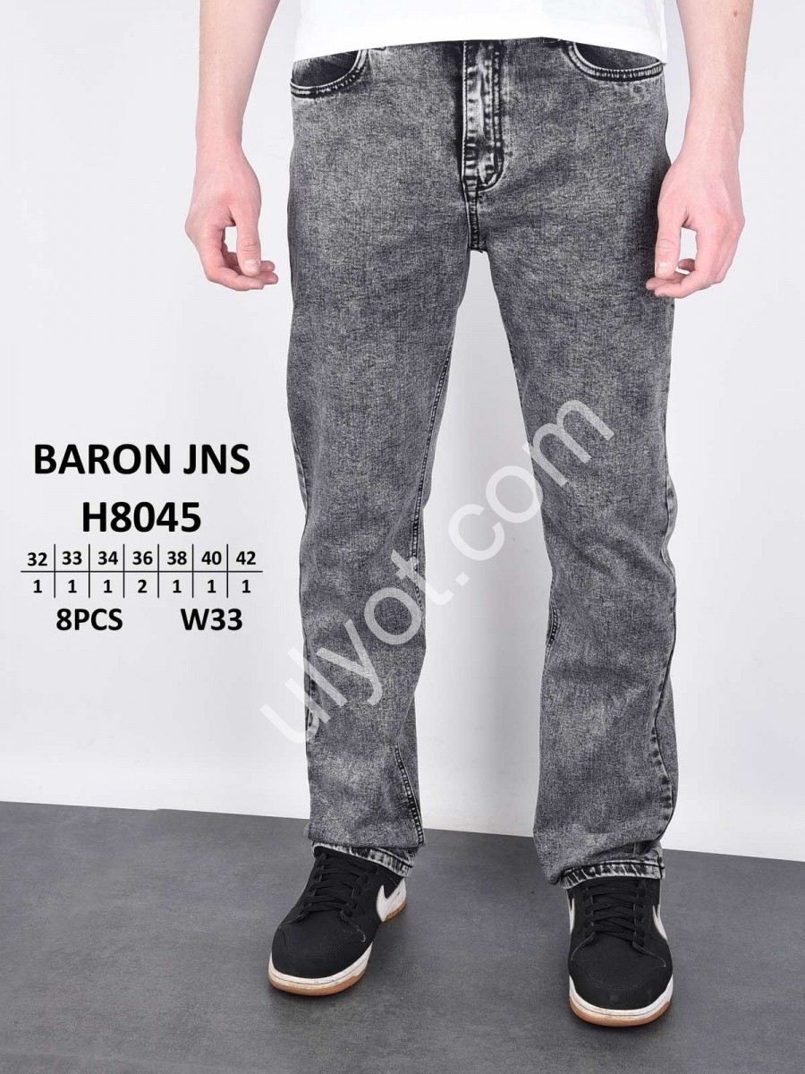 ДЖИНСЫ BARON (32-42) ГРАФИТ 8045