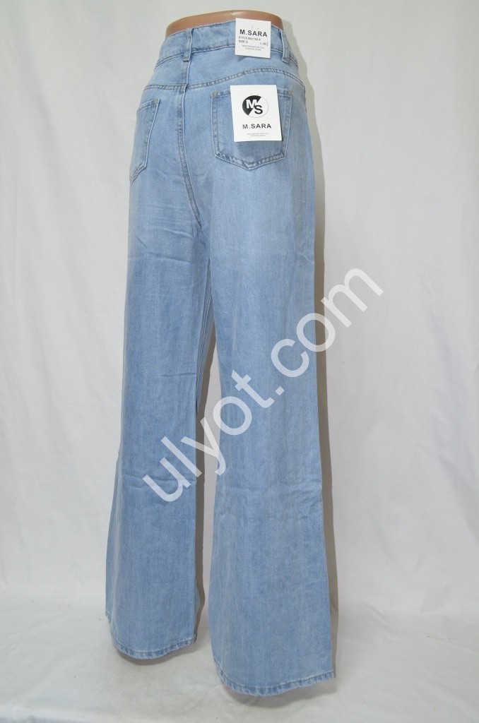Фото 3 ДЖИНСЫ M.SARA (XS-XL) ГОЛУБОЙ 1102-4