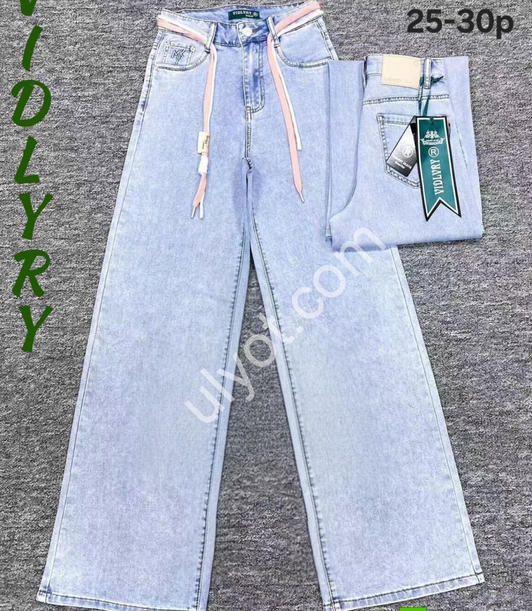 ДЖИНСЫ VIDLYRY (25-30) ГОЛУБОЙ 3729