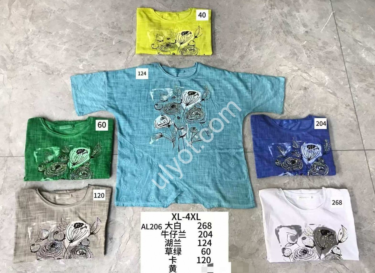РУБАШКА (XL-4XL) СИНИЙ AL206