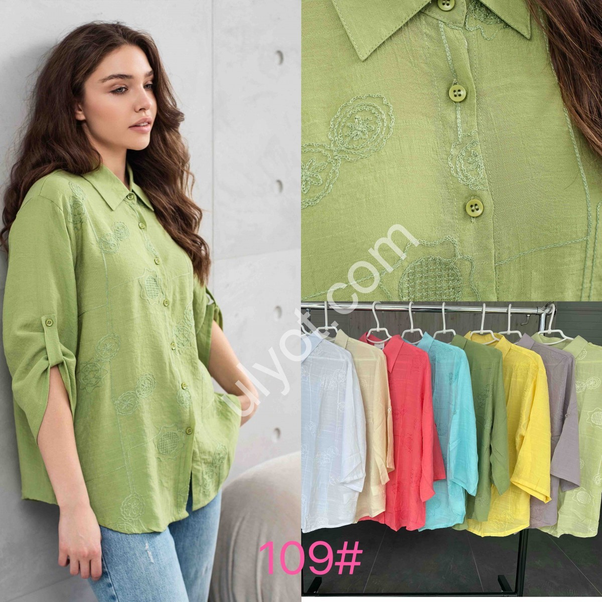 СОРОЧКА(XL-4XL) ЧЕРВОНИЙ 109