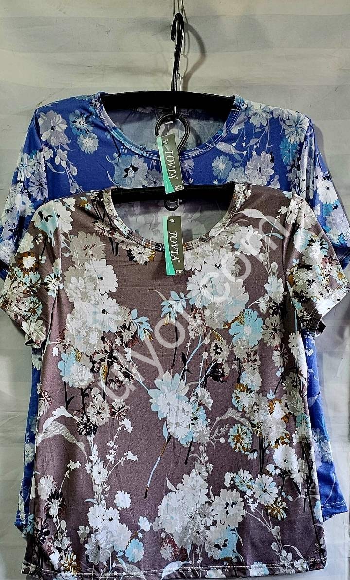 ФУТБОЛКА ЦВЕТЫ (M-4XL) МИКС 