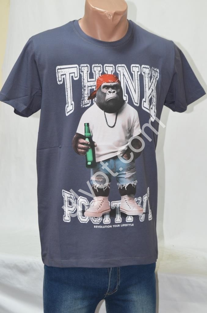ФУТБОЛКА (S-2XL) СЕР-СИН 4150