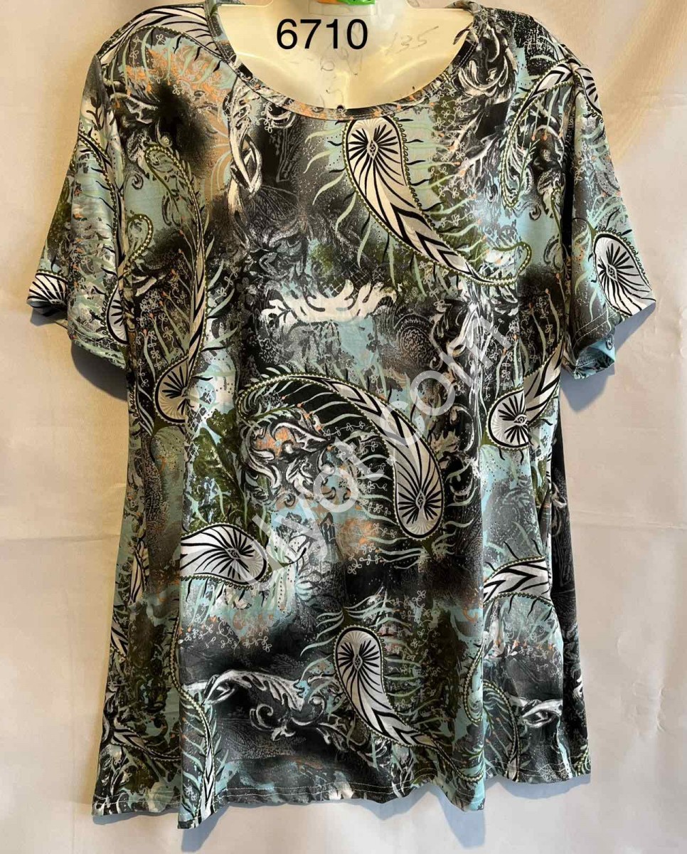ФУТБОЛКА (XL-6XL) ЗЕЛ+ЧЕРН МИКС 6710