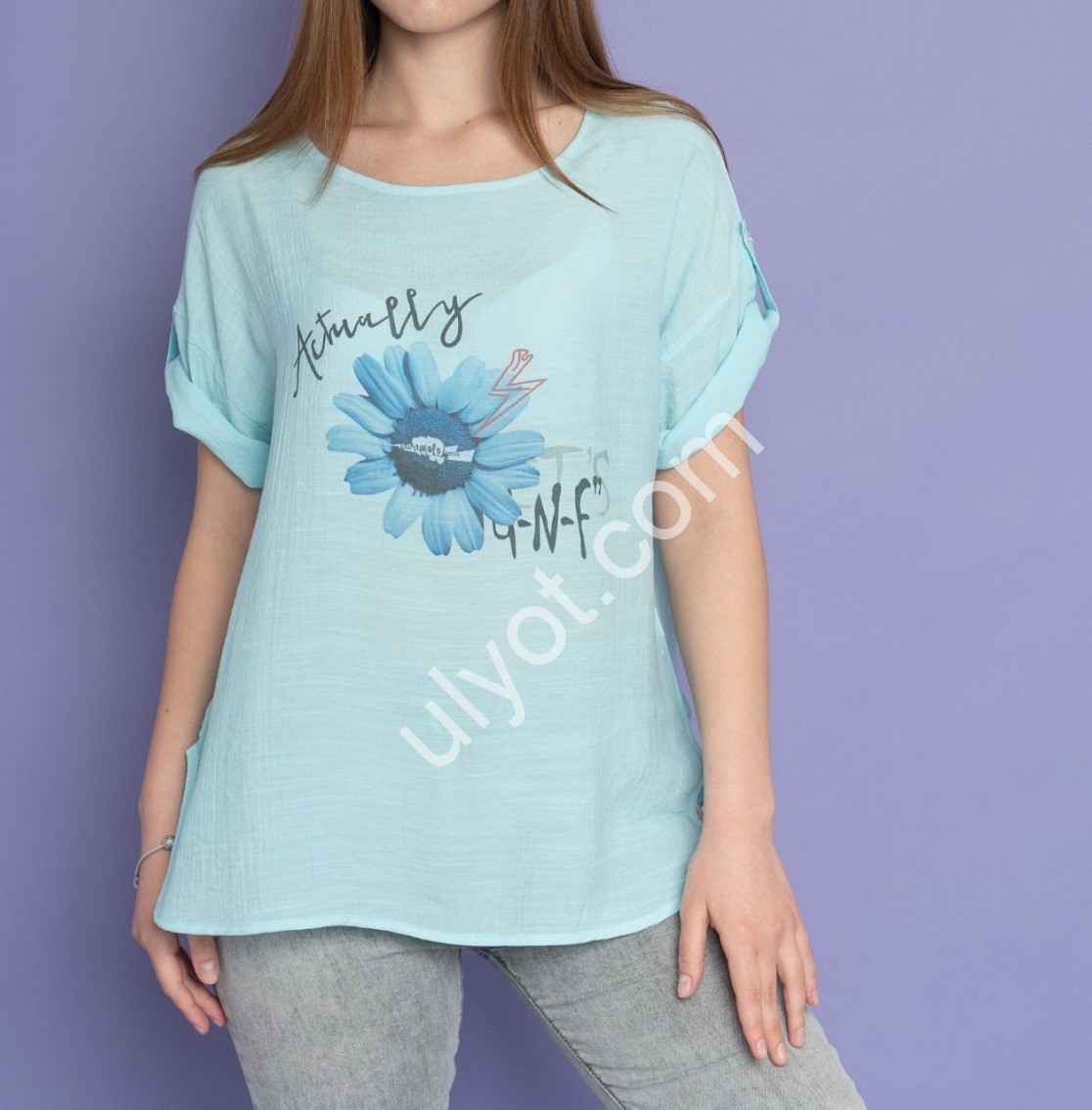 ФУТБОЛКА (XL-4XL) СВ.ГОЛУБИЙ 316