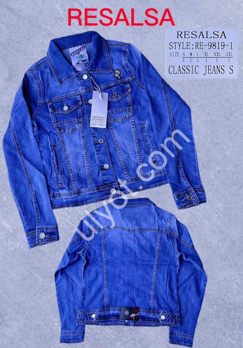 ДЖИНСОВА КУРТКА RESALSA (S-3XL) СИНІЙ RE9819-1