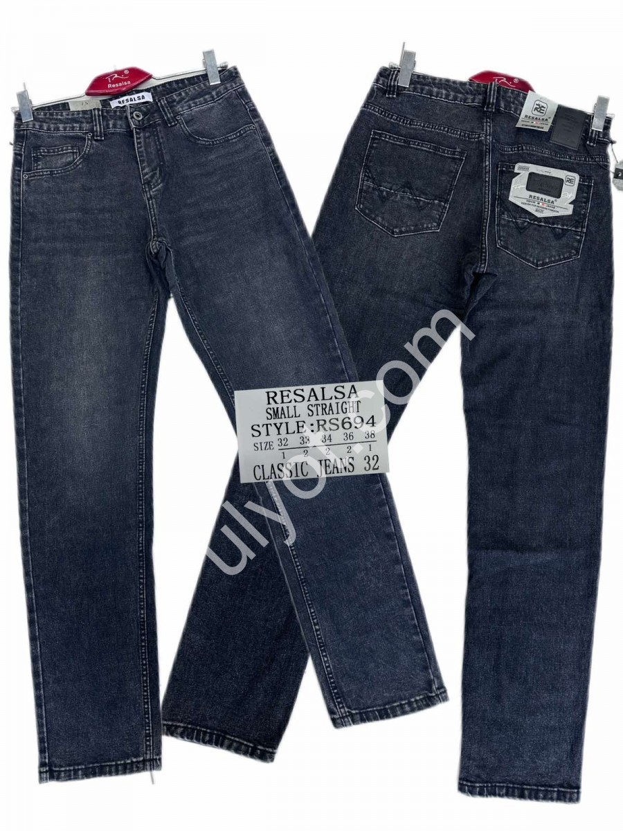 ДЖИНСИ RESALSA (32-38) Т.СІРИЙ RS694