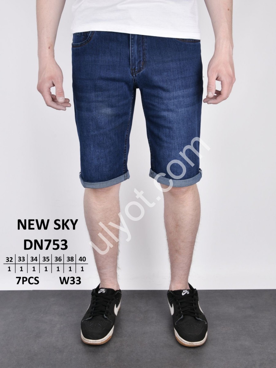 ШОРТЫ NEW SKY (32-40) СИНИЙ 753
