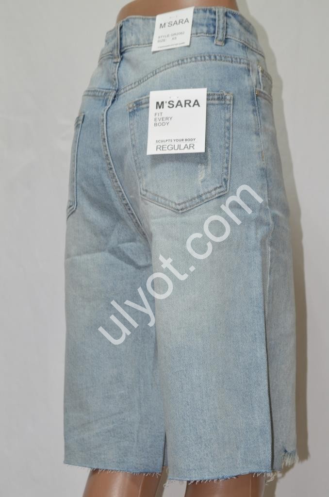 ШОРТЫ M SARA (XS-XL) СВ.ГОЛУБОЙ 2062