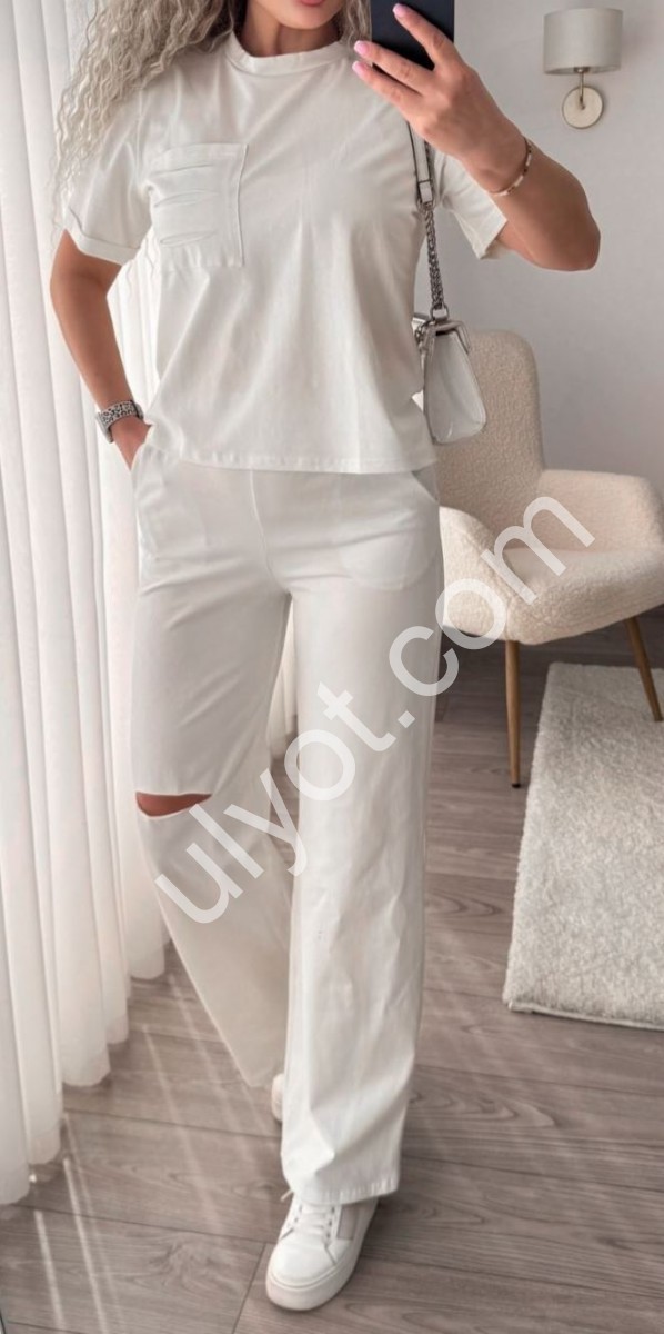КОСТЮМ (XS-3XL) МОЛОЧНЫЙ 255