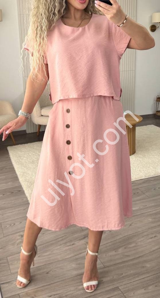КОСТЮМ (42-50) РОЗОВЫЙ 3039