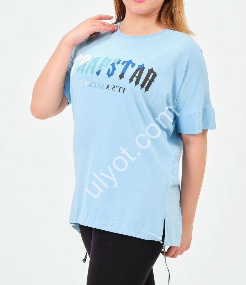 ФУТБОЛКА (4XL-5XL) БЛАКИТНИЙ 4012