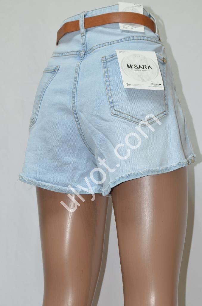 ШОРТИ M.SARA (XS-XL) БЛАКИТНИЙ 6097-7