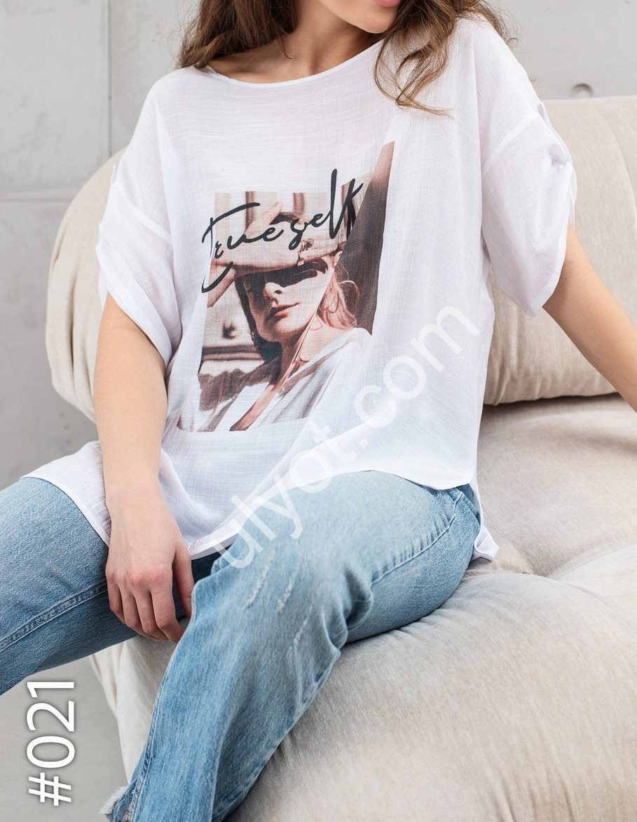 ФУТБОЛКА ПОРТРЕТ (XL-4XL) БЕЛЫЙ 021