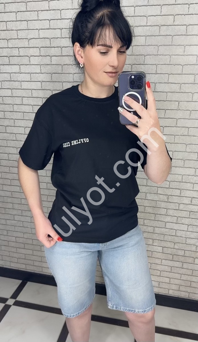 ФУТБОЛКА (S-XL) ЧОРНИЙ 60162