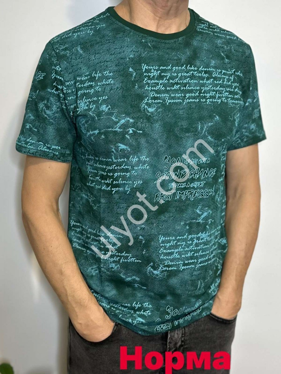 ФУТБОЛКА (M-2XL) Смарагд 5101
