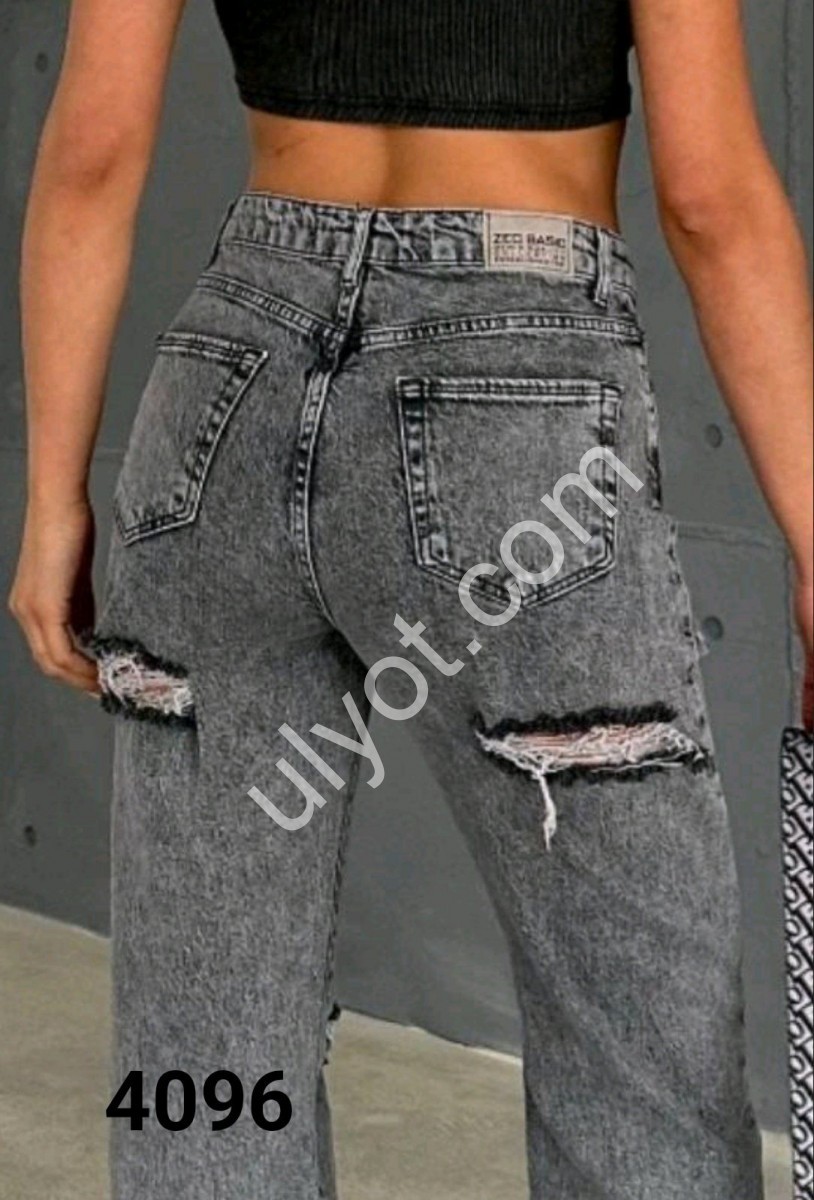 ДЖИНСИ (36-42) СІРИЙ 4096