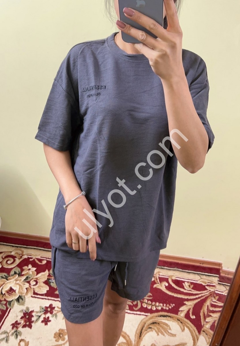 КОСТЮМ (M-XL) СІРИЙ-3 20256