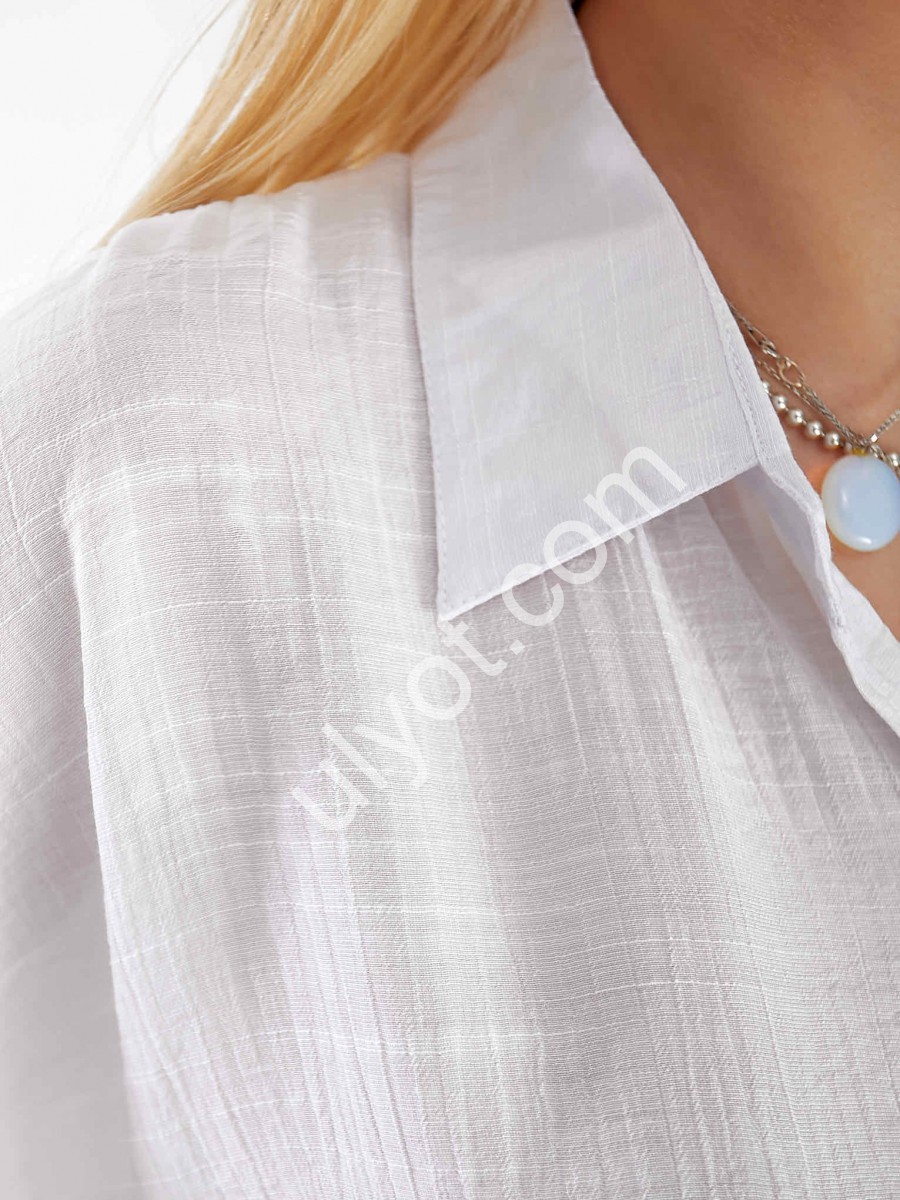 БЛУЗКА (XL-4XL) БІЛИЙ 113