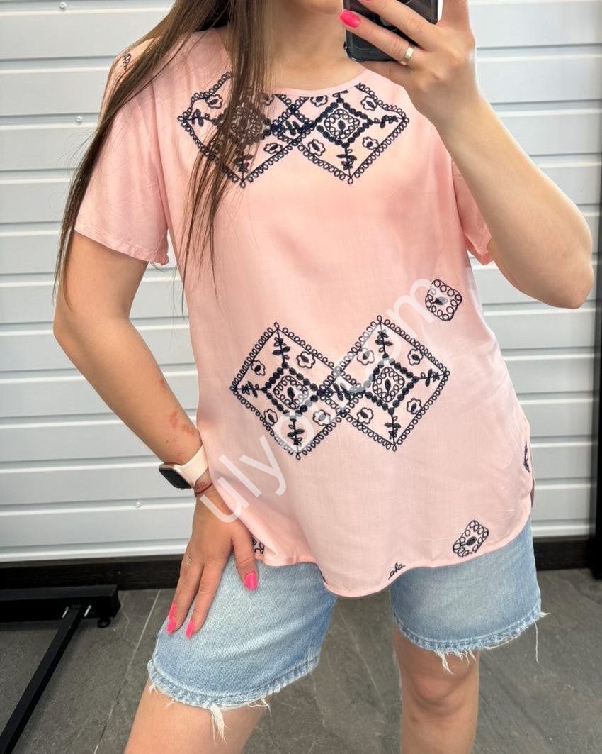 ФУТБОЛКА (XL-4XL) СВ.РОЗОВЫЙ 993