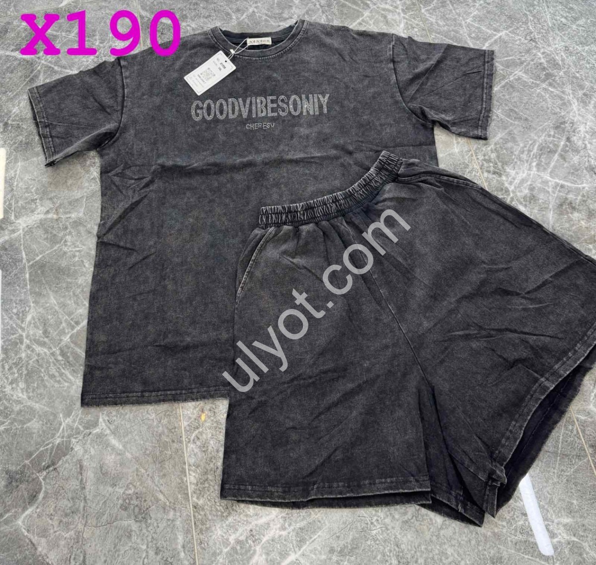 ЖЕНСКИЙ КОСТЮМ (OVER SIZE) ГРАФИТ X190