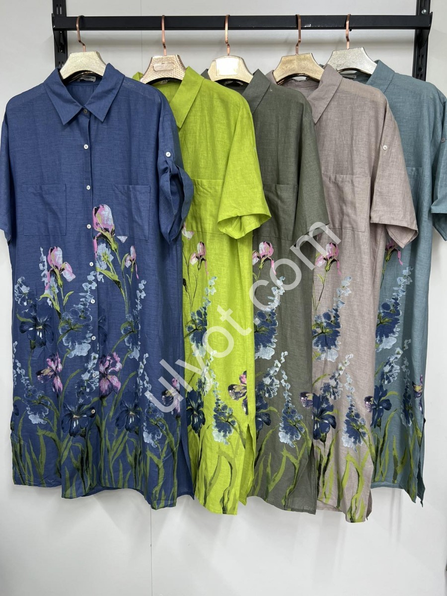 ПЛАТЬЕ-88 (3XL-6XL) Т.ЗЕЛЕНЫЙ 10885