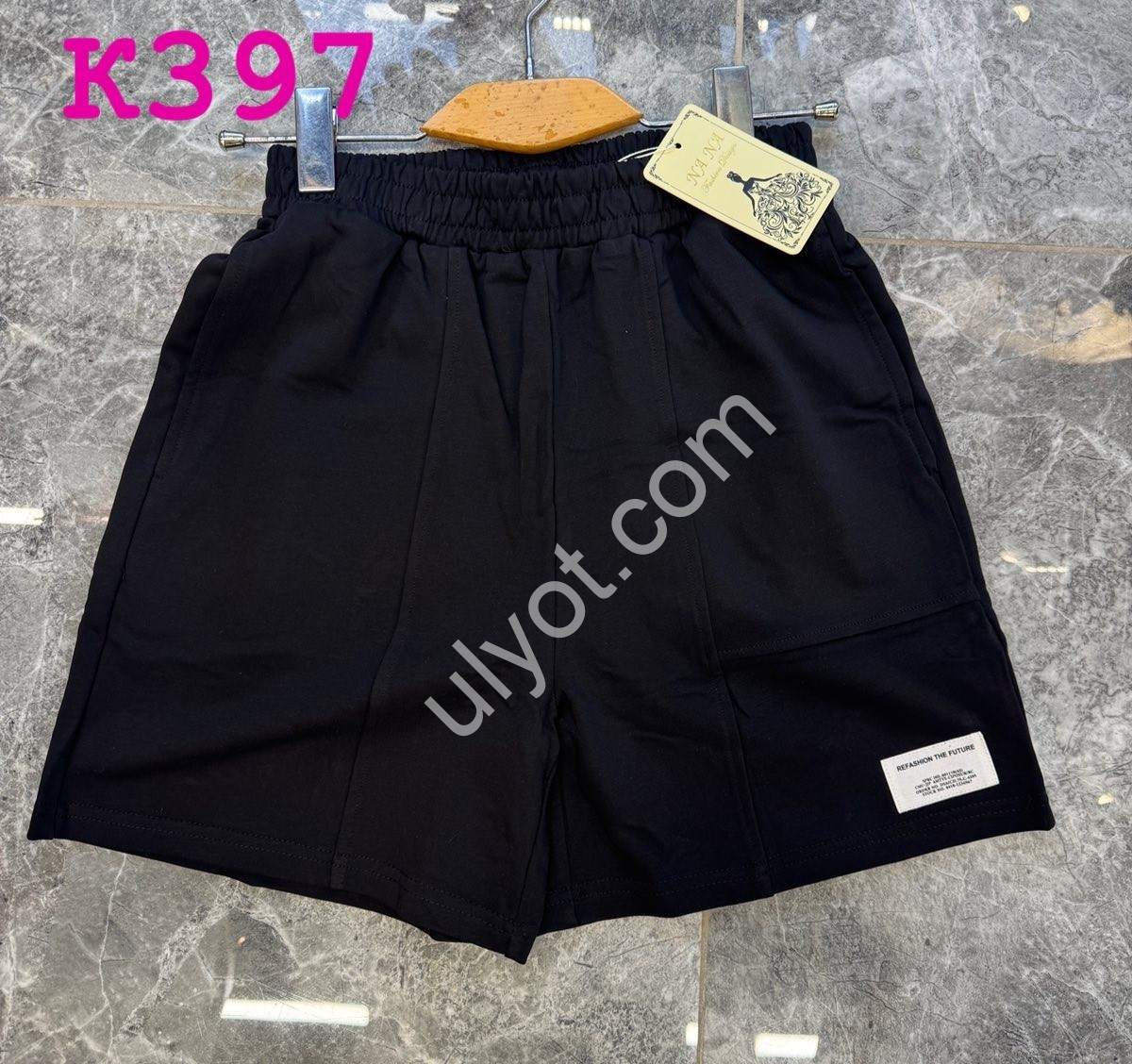 ШОРТЫ (44-50) ЧЕРНЫЙ K397