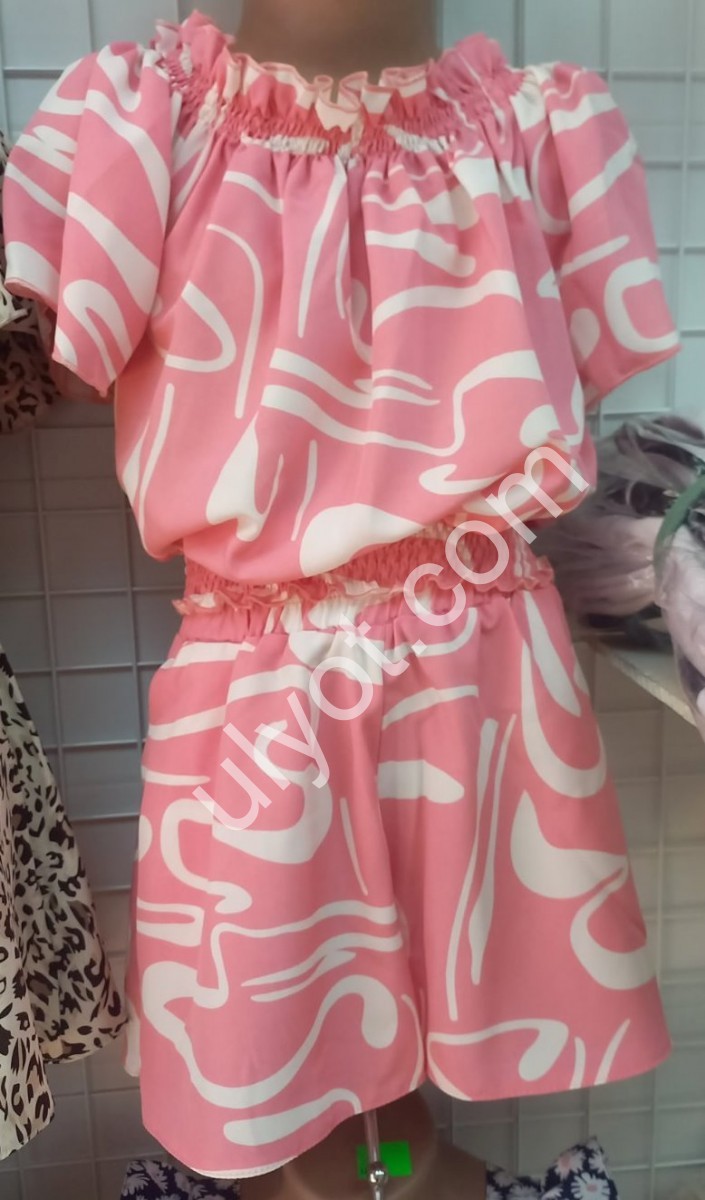 КОСТЮМ (128-152 СМ) РОЖОВИЙ+БІЛИЙ-2 660